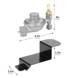 ATKKE 64866 Grill Valve Regulator Assembly Replacement for Weber Q1000 Q1200 Portable Gas Grills Model Years 2014 and Newer