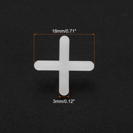sourcing map 500pcs Tile Spacers 3mm Hard Plastic Cross Tiles Leveler Spacer Installation Ceramic Spacing Clips for Wall Floor