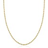 PORI JEWELERS 10K Yellow Gold 1.5MM Diamond Cut Rope Chain Necklace Unisex Sizes 14"-24" - (Yellow 1.5MM, 16")
