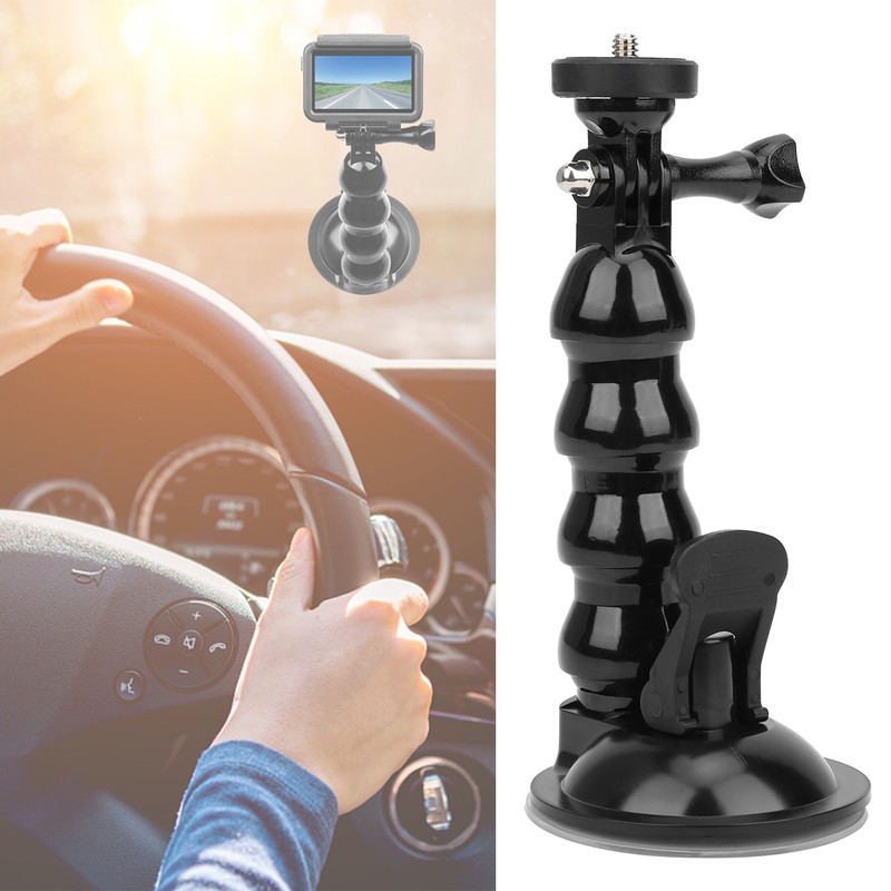 Motion Camera Goose Neck Suction Cup Adapter Expansion Bracket for