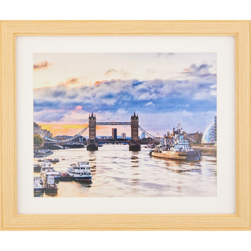 Kenko Cosmos MCM-6-NA 6-Piece Wood Picture Frame, Natural Glass Front