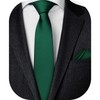 Aomig Men's Ties with Pocket Square, Slim Tie 6 cm