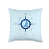 Sailing Compass Rose Sailboat Throw Pillow