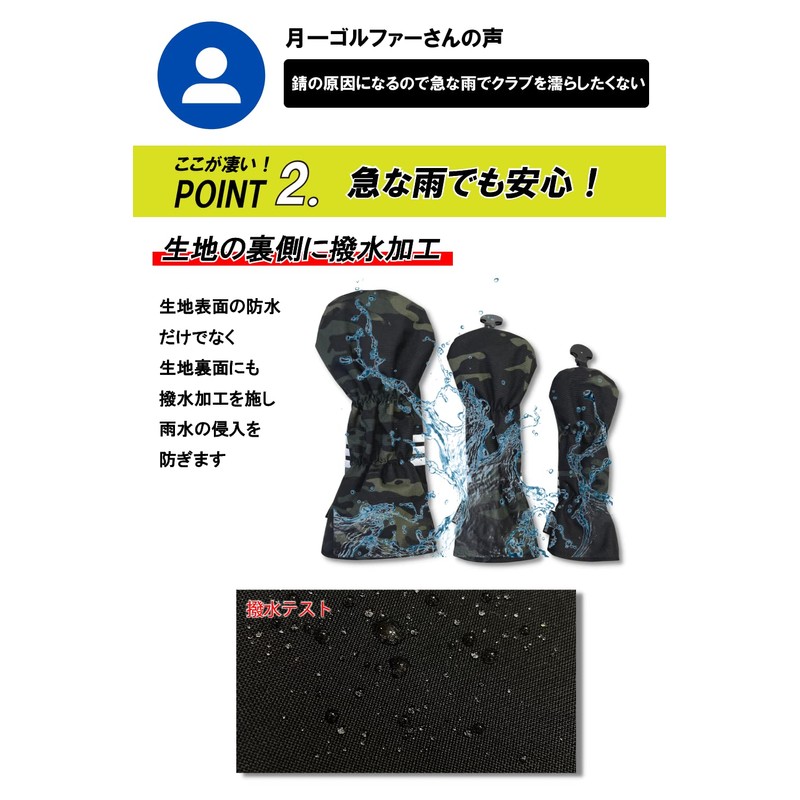 ROBUSTIN Golf Headcover Set Driver Fairway Wood Utility Camo (Utility,