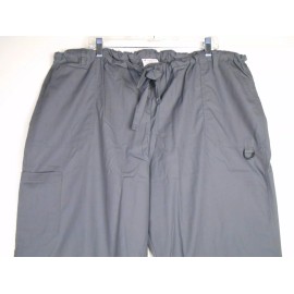 ALLHEART Unisex Drawstring and Elastic Cargo Scrub Pants Charcoal gray 3XL