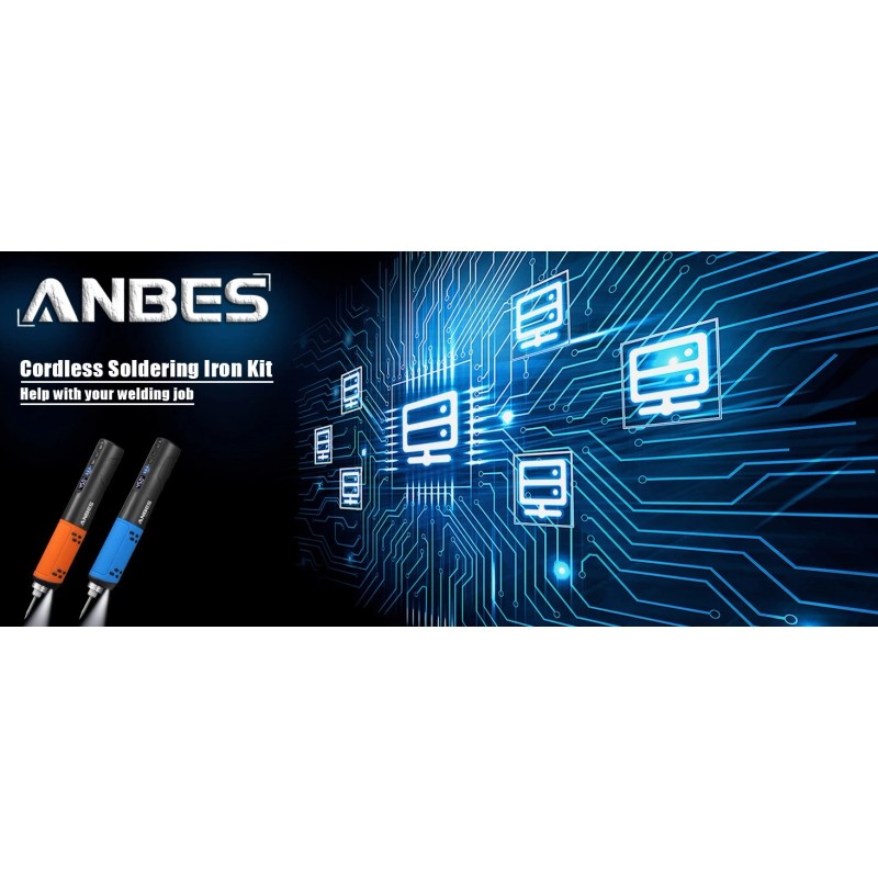 ANBES Cordless Soldering Iron Kit LED Display Portable Soldering Tools