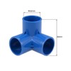 sourcing map 3-Way PVC Angle Fitting 32 mm, Pack of