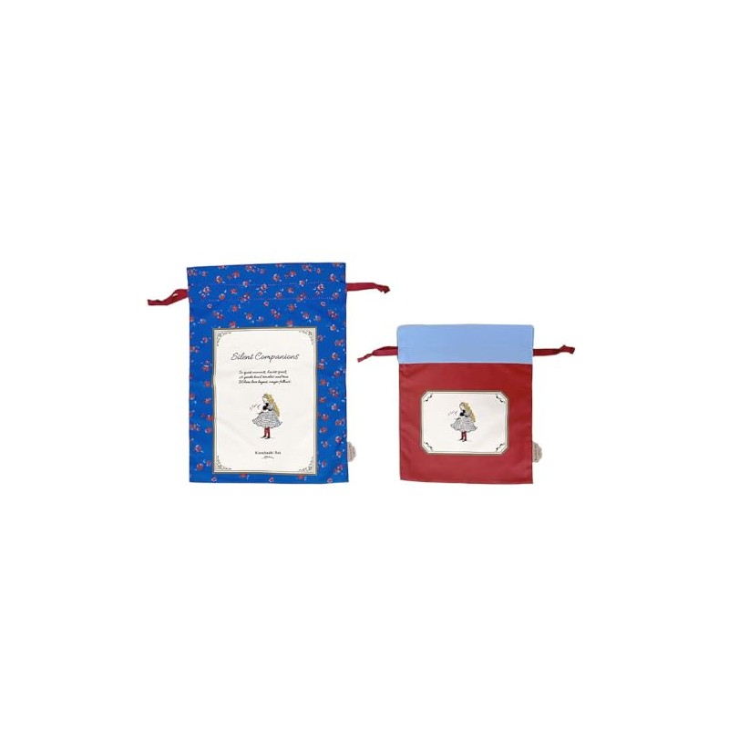 Kurahashi Rei Drawstring Bag, Set of 2, Illustrator