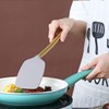 Gold Spatulas, Berglander Non-stick Silicone Solid Turner Titanium Gold Plating