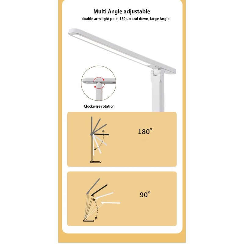 LED Desk Lamp Touch Sensor Reading Foldable Table Lamp Eye