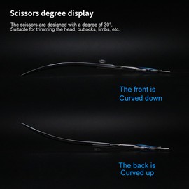 Curved Dog Scissors for Grooming,9inch VG10 Steel Dog Grooming Scissors,30 Degree Bend,Sharp Blade with CNC Screw and Round Blunt Tip,Professional Pet Grooming Shears for Dogs Cats at Home and Groomer