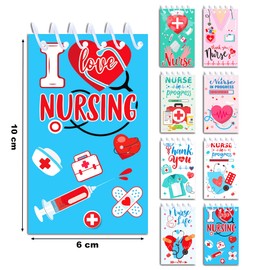 Winterworm 16 Pcs Nurse Memo Note Pads Mini Blank Notepads Spiral Nursing Small Pocket Notepads Medical Journal Notebook Nurse Gifts Nursing Student Daily Weekly Planner for Hospital School Supplies