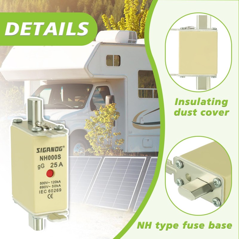 SIGANDG NH Fuse Insert NH000 25A gG Front Display Combination