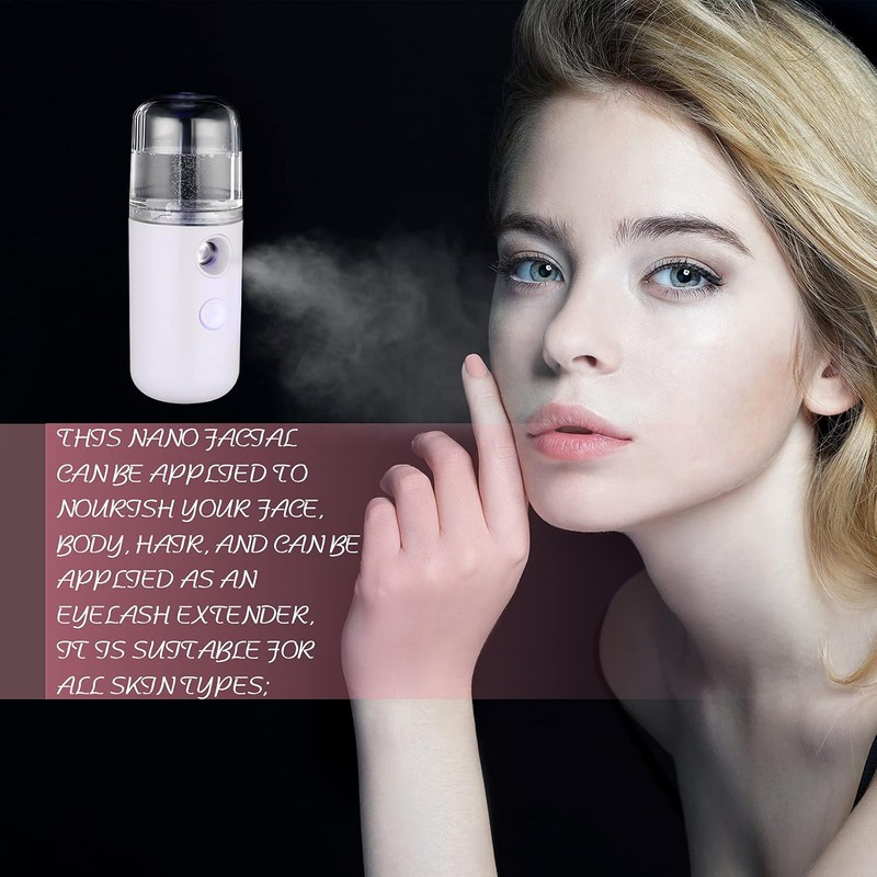 Nano Facial Mister 30ml - Mini Humidificador Facial Portátil 2