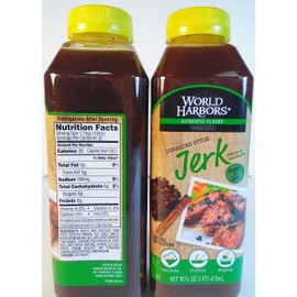 World Harbors Jamaican Style Jerk Sauce & Marinade - 2 Pack (16 fl. oz. each)
