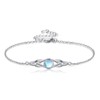 VONALA 925 Sterling Silver Celtic Bracelets for Women Irish Moonstone