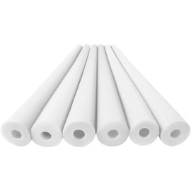 Play22 Pool Noodles Foam 6 Pack - Soft Large White Foam Noodle Tube, Bulk Swim Noodles, Multi-Purpose, Floating Training Device, Exercise Aid, Craft Projects