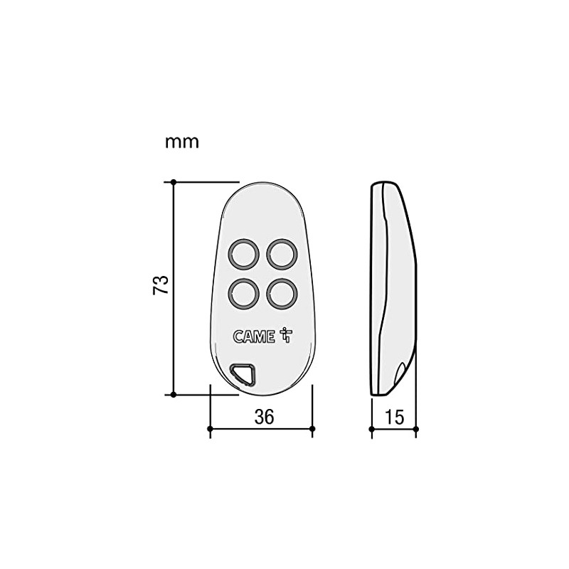 CAME TOPD4FRN 806TS-0330 4-Channel Handheld Transmitter with Fixed Code, Dual