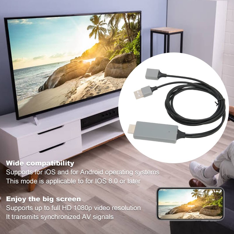 HDMI Cable for Phone to TV, HDMI Cable Compatible with