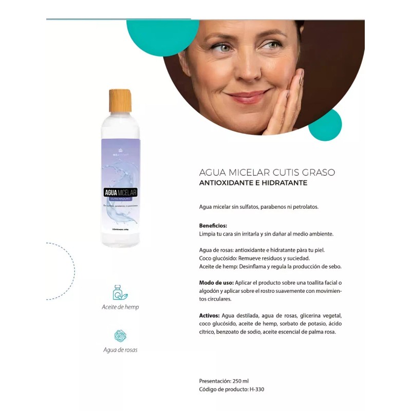Beohemp Kit Rutina Facial Cutis Maduro Jabón Crema Agua Micelar
