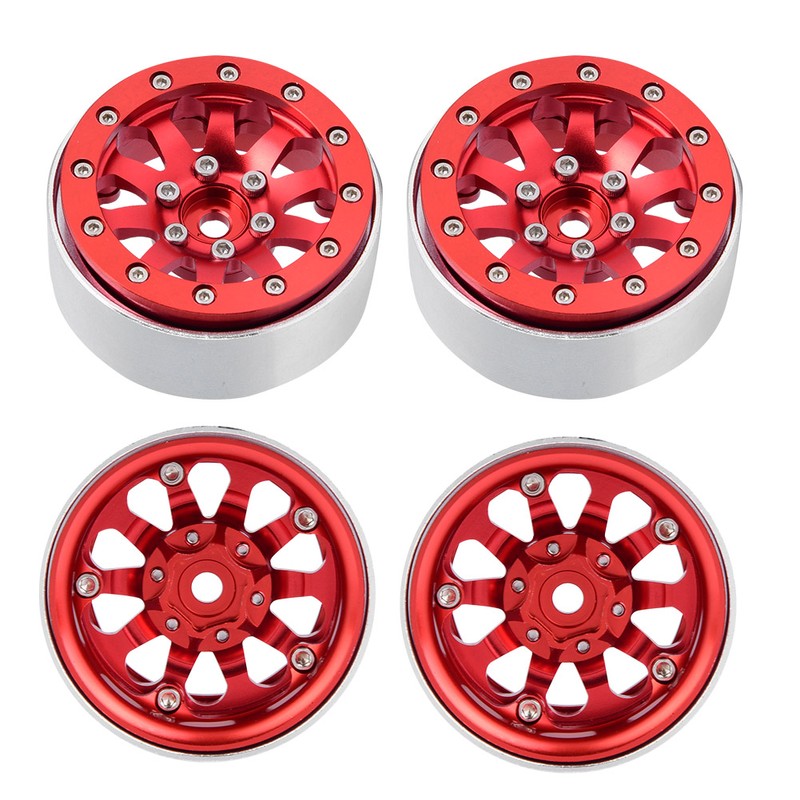 4pcs 1.9" 10 Hole Fashion Alloy Beadlock Wheel Hubs for