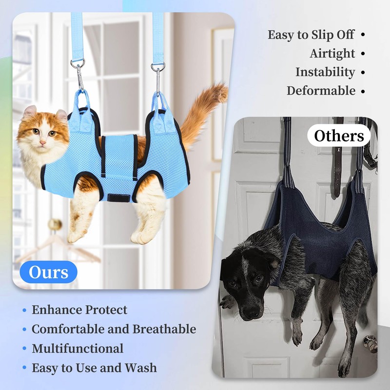PatiencET Cat Grooming Hammock for Nail Trimming Pet Hammock for