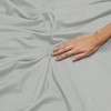 Oxford Homeware Silver Double Fitted Sheet -100% Brushed Microfibre 1800