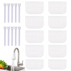 BOXOB 50uds Grifo Filtro Bolsas para Cocina Fregadero & 10 Correas