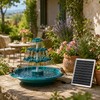 3-Tier Solar Bird Bath Fountain with 3.5W Detachable Solar Panel