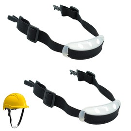 XCSJ Universal Protective Helmet Chin Strap Adjustable Helmet Strap Construction Helmet Strap Chin Protection Removable Chin Strap Helmet Accessories for Lower Jaw Helmets Black Pack of 2