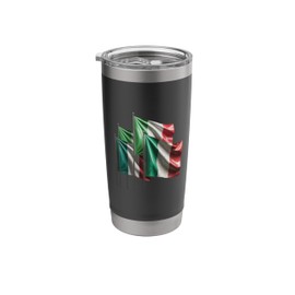 3d Italy Flags Love Italy I Love Italy Meme Italian Flag Stainless Steel Insulated Tumbler
