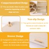 Growsun Makeup Organizer Countertop with Drawers 360 Rotating Makeup Brush