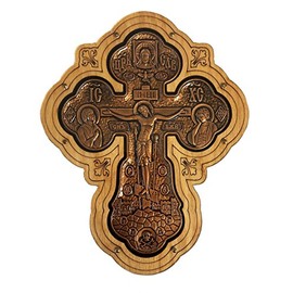 Needzo Wall Cross Crucifixion Orthodox Catholic Christian Cross Crucifixion of Jesus Christ With Virgin Mary and Saint John the Beloved 6 1/16, Religious Gift Decoration