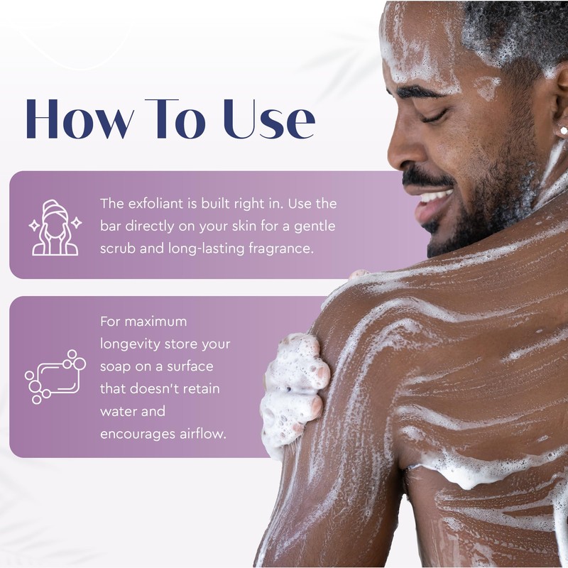 Baudelaire Exfoliating Mint Loofa Soap - Natural Fragrance - Hydrating