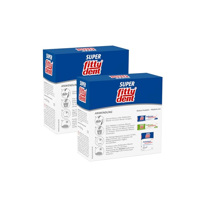 2 x Fittydent Cleaning Tablets Pack of 32 - Cleaning