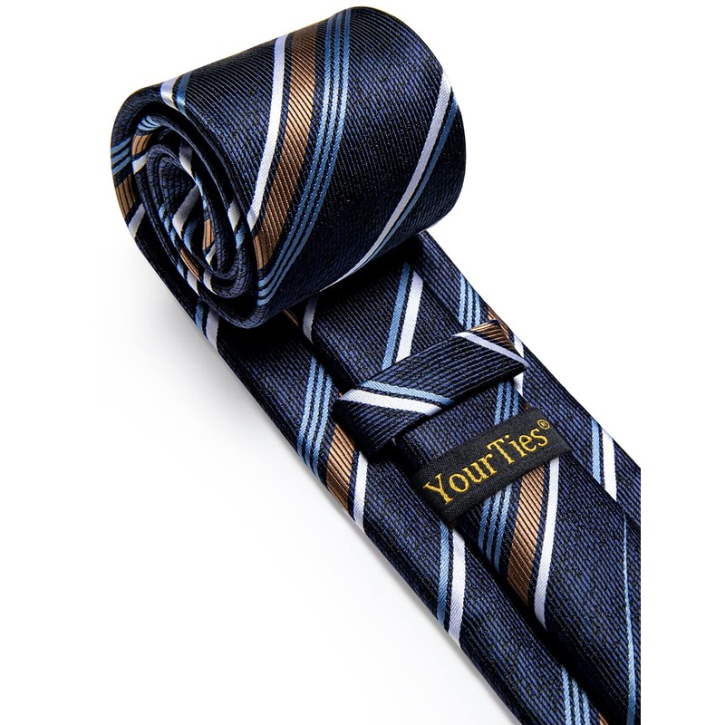 YourTies - Corbatas a rayas para hombre, corbata de seda