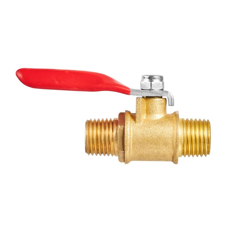 Brass Ball Valve Shut Off Switch, Tubing Fitting Straight Coupling
