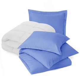 Nestl - Queen Bedding Set with Comforter – Comforter Set for Queen Bed; Queen Duvet Cover Set, Calm Blue Comforter Set – Microfiber Duvet Cover, Comforter, and 2 Pillow Shams