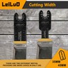 LEILUO 10 Pcs Titanium Oscillating Multitool Blades for Wood and