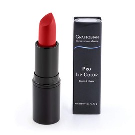Graftobian Professional Color Lipstick - Ultra Long-Wearing, Comfortable Texture, Full Range of HD Shades, For All Skin Tones and Undertones, Velvety Smooth Semi-Matte Finish, Scarlet