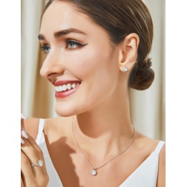 MomentWish Star Necklace for Women, Christmas Gift for Her, 2Carat Moissanite Necklace, 925 Sterling Silver Snowflake Necklace for Birthday Gift