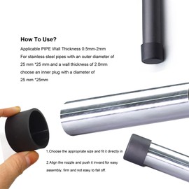 Leliafleury 8Pcs 22mm Rubber Leg Tips Round Rubber End Caps Black Chair Leg Covers Non-Slip Rubber Furniture Feet Replacement Tips for Tables Chairs Desks