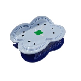 Flower Clock Cute Hair Claw Clips for Women,Funny Animal Kawaii Style Acetate Barrettes Nonslip Hair Claw Clips for Thick Hair,Hair Accessories for Women (White)