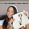 Vavabox 2 Pcs Initial Makeup Bag Set,Birthday Gifts for Women,Ideal
