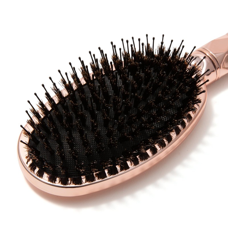 Francfranc French Shiv Dual Oval Hairbrush Shiny Pink Gold