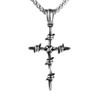 HZMAN Stainless Steel Nail Cross Necklace for Men Gothic Pendant
