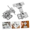 GLEAVI 2pcs Stainless Steel Door Hinges for Kitchen Cabinets Concealed