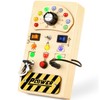 Joyreal Busy Board, Montessori Toys, Wooden Busy Board with LED
