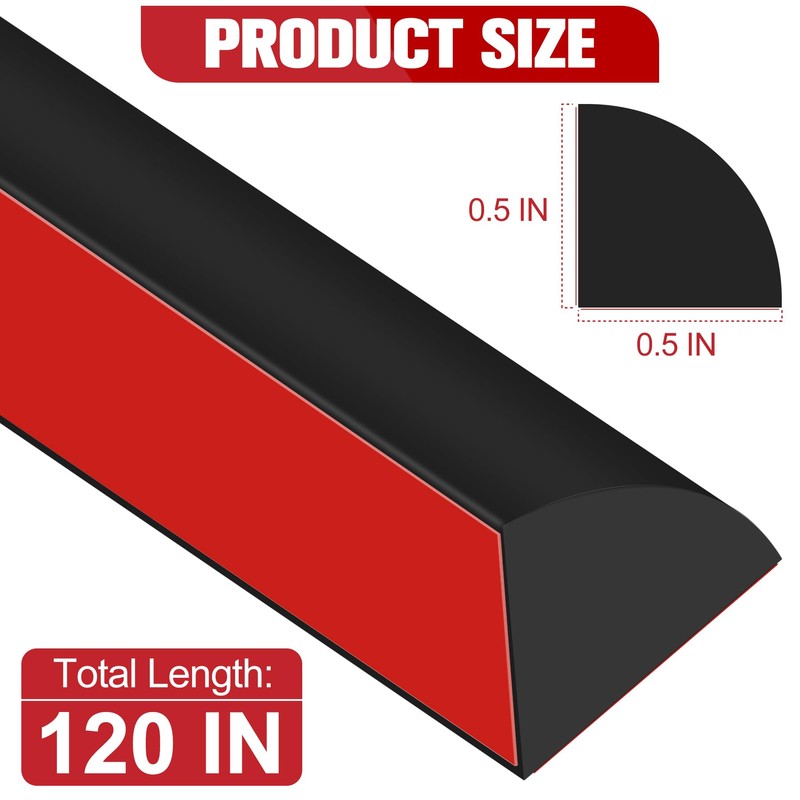 ToLanbbt Flexible Quarter Round Molding, 120 Inch Peel and Stick