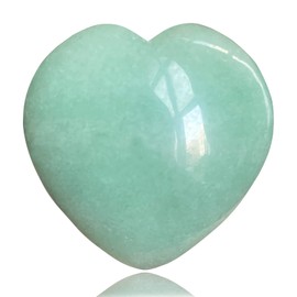Heart Crystals Healing Green Crystal Green Heart Stones Valentines Palm Stone Mother's Day Love Stone (Green Aventurine)